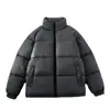 Jaqueta de Algodão Masculina Enbu de Inverno Cor Sólida Gola Alta Acolchoada Quente Tendência Moda Casaco Puffer Casual para Homens