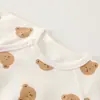 Camisa de Algodão Meia-Costas para Bebê, Classe A, Estação Primavera e Outono, Roupa Unissex para Bebê, Body para Recém-Nascido, Conjunto Sem Costura Estilo Monge
