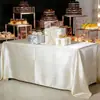 Mantel de Banquete de Alta Calidad, Elegante Mantel Cuadrado, Nuevo Set de Manteles de Satén de Seda de Color Sólido, Engrosado para Reuniones de Oficina y Exposiciones