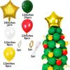 Novo Mini Pinheiro de Natal de Mesa Transfronteiriço Decoração Conjunto de Balões Gigantes Tema Vermelho e Verde Filme de Alumínio Atacado