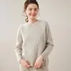 Suéter de Cachemir de Punto Trenzado con Cuello Redondo 2026 Nuevo Estilo Otoño e Invierno Suéter Base Grueso para Mujer Suéter Pulóver Elegante y Suave