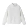 Roupas Masculinas ACU Moletom simples de cor sólida com gola alta para homens, novo produto outono e inverno 2026, blusa top da marca da moda patchwork casual solta para homens