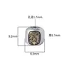 Plata S925 Original Zakiram Cinco Escrituras Cuentas Cilíndricas Estilo Antiguo Cuentas para Cintura Cuentas Espaciadoras Cuerda Trenzada Accesorios para Juguetes DIY