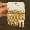 Pendientes de Gota de Agua en Forma de C de Moda Simple Transfronterizos Europeos y Americanos Juego de Pendientes Pendientes CCB Accesorios para Mujer Clips para Orejas