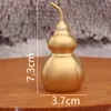 Colgante Pequeño de Calabaza de Latón Fino Adornos de Pasillo Apertura Hueca Cabeza Torcida Artesanía de Metal Grabado Grabado Láser