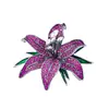 Broche de Flor Luxuoso Totalmente Cravejado Preto Fosco Resistente Corsage de Moda Feminina de Alto Padrão Alfinete de Design Exquisito Acessórios para Terno