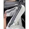 Calça Esportiva Branca e Cinza com Listras Laterais para Homens e Mulheres, Nova Calça de Pernas Largas Primavera e Outono 2026, Calça de Moletom Casual Retilínea Retro Americana