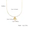 Verão Nova Moda Casual Colar com Pingente de Pássaro Feminino Aço Inoxidável Banhado a Ouro 18K Elegante Conjunto de Joias Atacado