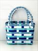 Bolsa Tote Colorida Tecida à Mão de Plástico para Mulheres, para o Dia a Dia, Tecida para Crianças, de Alta Qualidade, Atacado