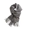 Bufanda grande de color liso, gruesa, de tacto cachemir artificial, con flecos, para otoño e invierno, transfronteriza, en stock, premium, doble propósito, estilo de exportación europeo y americano
