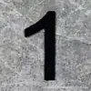 Adesivos Digitais Tridimensionais em Acrílico nas Cores Bronze Antigo, Dourado e Letras Pretas para Números de Quarto, Adesivos de Parede, Placas de Porta, Placas de Número e Placas de Identificação