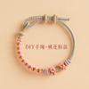Pulsera de orquídea para mujer hecha a mano pulsera tejida de cuerda roja para niños DIY semiterminada para llevar cuentas de la suerte de oro flor de durazno