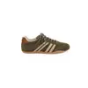 Mismo Estilo Mamá Uva~ Aumento Oculto de Altura de 5 cm Gamuza Color Retro Bloqueo de Color Punta Redonda Con Cordones Casual Suela Suave Zapatos de Entrenamiento Alemanes