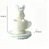 Taza de Té Transfronteriza Conejo Vela Aromática Diseño Lindo Cera de Soja Souvenir Estilo Ins Transfronterizo Artículo de Decoración para el Hogar