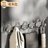 Perchero de pared, gancho para abrigos para colgar en la puerta, gancho de aluminio espacial sin taladro, fuerte capacidad de carga, gancho con forma de pez para abrigos y sombreros