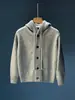 Cárdigan de Punto con Capucha para Hombre, Chaqueta Suéter Casual Estilo Coreano, Ropa Exterior Gruesa y Cálida para Hombre para Otoño e Invierno, Ropa Exterior Casual de Moda