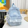 Mochila Escolar Cuadros Fresca y Sencilla Estilo Japonés para Niñas de Primaria, Mochila Minimalista para Niñas, Mochila de Alto Valor para Estudiantes de Secundaria