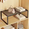 Prateleira Retrátil para Guarda-Roupa Divisória em Camadas Rack de Armazenamento para Closet Divisor Placa Interna de Armário Prateleira em Camadas para Roupeiro