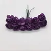 Suministro 1.8cm rosa diy hecho a mano flor pequeña flor de papel pequeña flor de ciruelo corona material accesorios para caja de dulces
