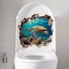 Shangyi Cubierta Fea Desmontable Pegatina para Inodoro Pared Rota Tortuga de Coral Impermeable Baño Casa de Alquiler Suministros de Renovación Pegatina de Pared