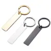 Tag de Chaveiro Longa de Aço Inoxidável Mais Vendida Transfronteiriça, Personalizável com Gravação, Pingente Personalizado para Casal DIY, Simples e Estiloso