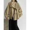 Abrigo Túnica de Doble Botonadura Estilo Británico Luxi con Dobladillo de Capullo para Mujer, Chaqueta con Nuevo Diseño Otoñal 26 89070