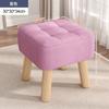 Taburete de madera maciza, taburete de moda para el hogar, taburete para adultos, taburete para sala de estar, taburete bajo, taburete pequeño de tela creativa, silla pequeña