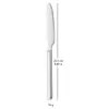 Juego de Cubiertos Western de Acero Inoxidable Cuchillo para Bistec, Tenedor, Cuchara, Color Plateado Sencillo, Tenedor Estilo Hotel de Lujo, Cuchara para Postre