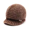 Sombrero de Otoño e Invierno para Mujeres de Mediana Edad y Mayores, Gorro de Lana Tejido para Abuela, Señora Mayor, Protección contra el Frío, Calidez, Más Terciopelo, Grueso, Gorro de Lana para Mamá