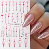 Adesivos de Unhas Artísticas Novos Transfronteiriços Ins Dia dos Namorados Coração Rosa Romântico Flecha Adesivos Adesivos para Unhas Atacado