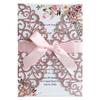 Comércio exterior glitter papel europeu cartão de casamento laser oco cartão festa de casamento convite de férias Shenzhen atacado