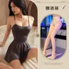 Pijamas Sexy, Ligas Pura Luxúria, Camisola Sexy Transparente Tamanho Grande, Uniforme de Tentação Feminino Bonito sem Costas Atacado 8326