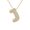 Collar Nuevo Estilo Europeo y Americano 2024 con Incrustaciones Collar de 26 Letras Burbuja Moda para Mujer Regalo de Cumpleaños Joyería