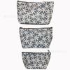 Bolsa de cosméticos mediana impermeable, estilo coreano, con estampado geométrico de dibujos animados y flores, bolsa de lavado portátil