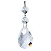 Suministro directo de fábrica en stock, venta al por mayor, colgante de cristal transparente de molienda automática, accesorios de lámpara de cristal europeo para hotel