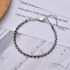 El éxito de ventas de este año Pulsera tejida a mano coreana de plata de ley 925 con hilo rojo francés rojo para parejas