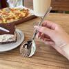Cuchara para Ensalada de Acero Inoxidable, Tenedor para Ensalada, Cuchara Integrada, Tenedor para Fideos de Ensalada, Tenedor Occidental para Pasta, Tenedor para Pastel y Postre