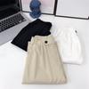 Pantalones de rábano Tencel con sensación de hielo, pantalones casuales cónicos de cintura elástica de algodón para mujer, primavera y verano 2024, nuevos pantalones harén adelgazantes de moda