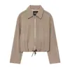 Estilo Europeo y Americano Transfronterizo Z 2026 Nueva Moda Elegante Ropa de Mujer al por Mayor Chaqueta Corta Elegante con Cuello y Manga Larga 1327572