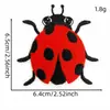 Parches bordados de insectos de dibujos animados lindos, parches de mariquita de siete puntos, para ropa, bolsos, proyectos de bricolaje, insignias termoadhesivas y apliques bordados