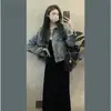 Chaqueta de mezclilla vintage lavada para mujer, estilo otoño, nuevo diseño holgado, chaqueta corta casual versátil