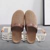 Alfombrilla de bambú de verano zapatillas de lino para mujer hogar suelo de madera parejas hogar alfombrilla de paja zapatillas de interior para hombre venta al por mayor