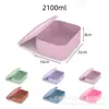 Lonchera de silicona premium, apta para microondas, sellada, de grado alimenticio, recipiente para comidas porcionadas, caja de regalo para conservación de alimentos frescos