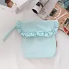 Nueva bolsa de almacenamiento simple de color sólido con tapa abatible para estudiantes, compacta y portátil, lindo bolso de mano para toallas sanitarias y artículos menstruales