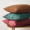 Fronhas de Algodão Lavado de Cor Sólida, um Par de Fronhas Individuais Novas de Algodão Puro, um Par de Capas de Forro para Uso Doméstico Duplo