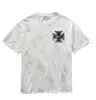 2024 Moda Americana Hip-Hop Marca Nova Retrô Lavada Velha Figura Solta Versátil Gola Redonda Manga Curta Camiseta para Homens e Mulheres