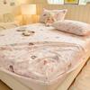 Estilo Ins Dibujos Animados Terciopelo de Leche Cálido Cama Sábanas de Cama Pieza Única Niños Terciopelo Coral Colcha de Invierno Dormitorio Funda de Almohada 2 Juego de Tres Piezas
