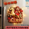 Imán Magnético de Nevera de Acrílico con Dios de la Riqueza para el Año del Caballo, Pegatina Magnética Decorativa Creativa Cultural China para Puerta