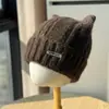 Nuevo Gorro de Punto Casual para Mujer, Forrado de Felpa y Engrosado, Versátil Gorro de Lana, Gorro de Punto para Cabeza Grande, Gorro Cálido para Protección de Orejas en Frío