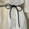 Cinturón de Cuerda de Cuero de Cintura Ceñida para Mujer Sentido de Alta Gama Exquisito Cinturón Pequeño Lazo Moda Versátil Cuerda Decorativa para Cintura Anudada